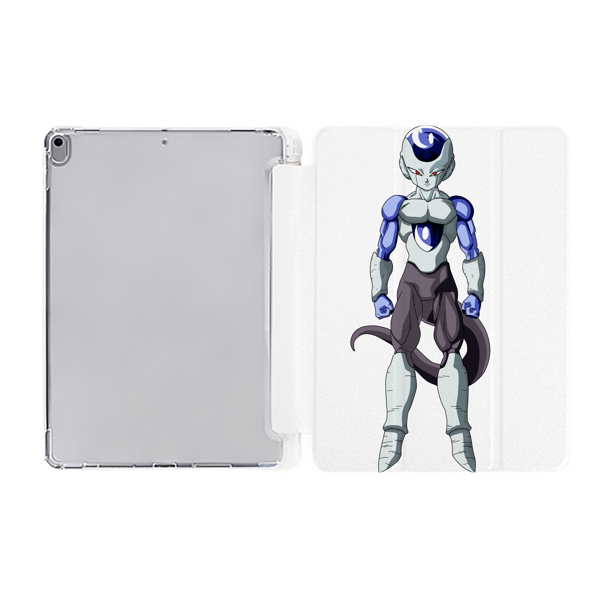 （画像用） ドラゴンボール フリーザ DRAGON BALL Frieza IPad ケース ペン収納付き 三つ折りスタンド PUレザー×シリコン 対応機種9.5/10.5/10.9インチ